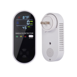 CO and Natural Gas Detector 4-in-1 Plug in Alarm Temp Humidity Monitor – Enviro Forest