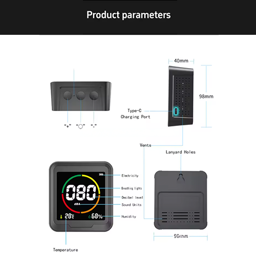 EFOASLM-433-1.png Digital Noise Detector with LCD Screen and Temperature Humidity Sensor – Enviro Forest