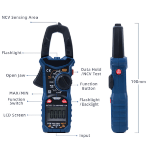 Digital True RMS Auto-Range Clamp Multimeter with NCV & Temp– Enviro Forest