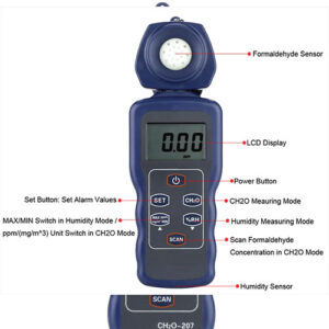 Enviro Forest Portable Formaldehyde Tester Hygrometer