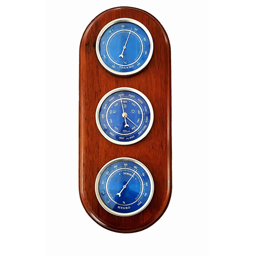 Wood Frame Weather Station with Barometer and Hygrometer – Enviro Forest