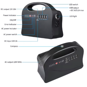 200 W/300 W/600 W AC Portable Power Station Generator With Solar Battery – Enviro Forest