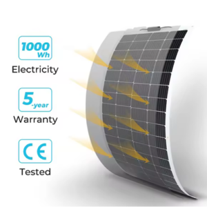 100 W Outdoor Portable Flexible Solar Panel with Wind Pressure – Enviro Forest