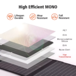 60 W Foldable Monocrystalline Solar Panel with Fall Resistance – Enviro Forest