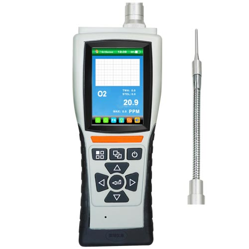 Oxygen O2 Gas Detector (Test Record, Auto Shut Down)