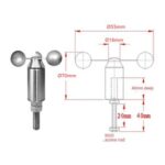 High-Precision Stainless Steel Three-Cup Wind Speed Sensor – Enviro Forest